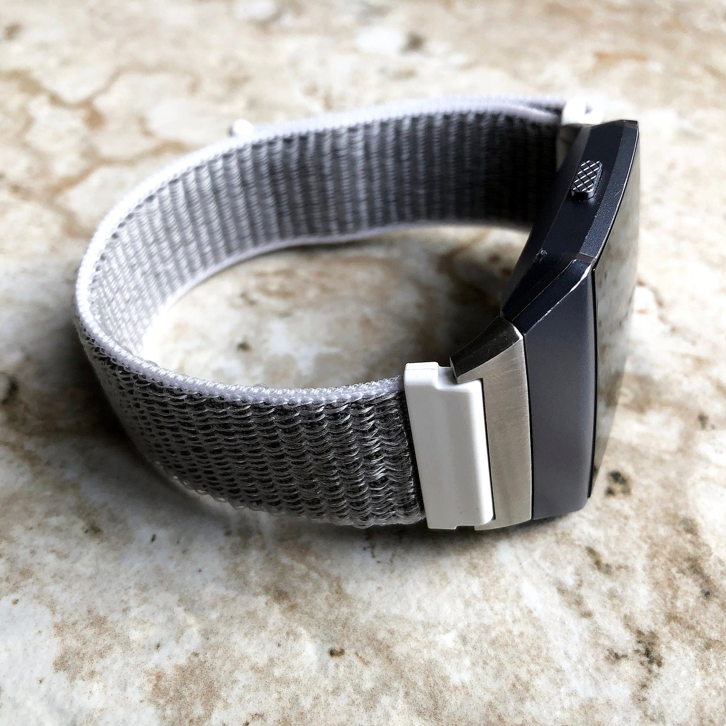 Fitbit Ionic Seashell Sports Loop n Hook Band Strap for Watch Band Strap Adjustable with Quick Release Adapters Silver Rose Gold Black