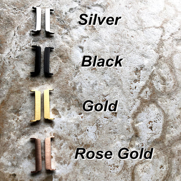 Fitbit Versa 2 3 4 Sense 2 Sports Band Black Loop and Hook Strap Watch Bands Straps Adjustable with Quick Adapters Silver Rose Gold Black