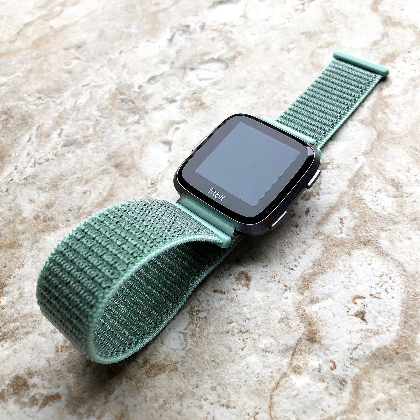 Fitbit Versa 2 3 4 Sense 2 Sports Band Marine Green Loop and Hook Strap Watch Bands Straps Adjustable Quick Adapters Silver Rose Gold Black