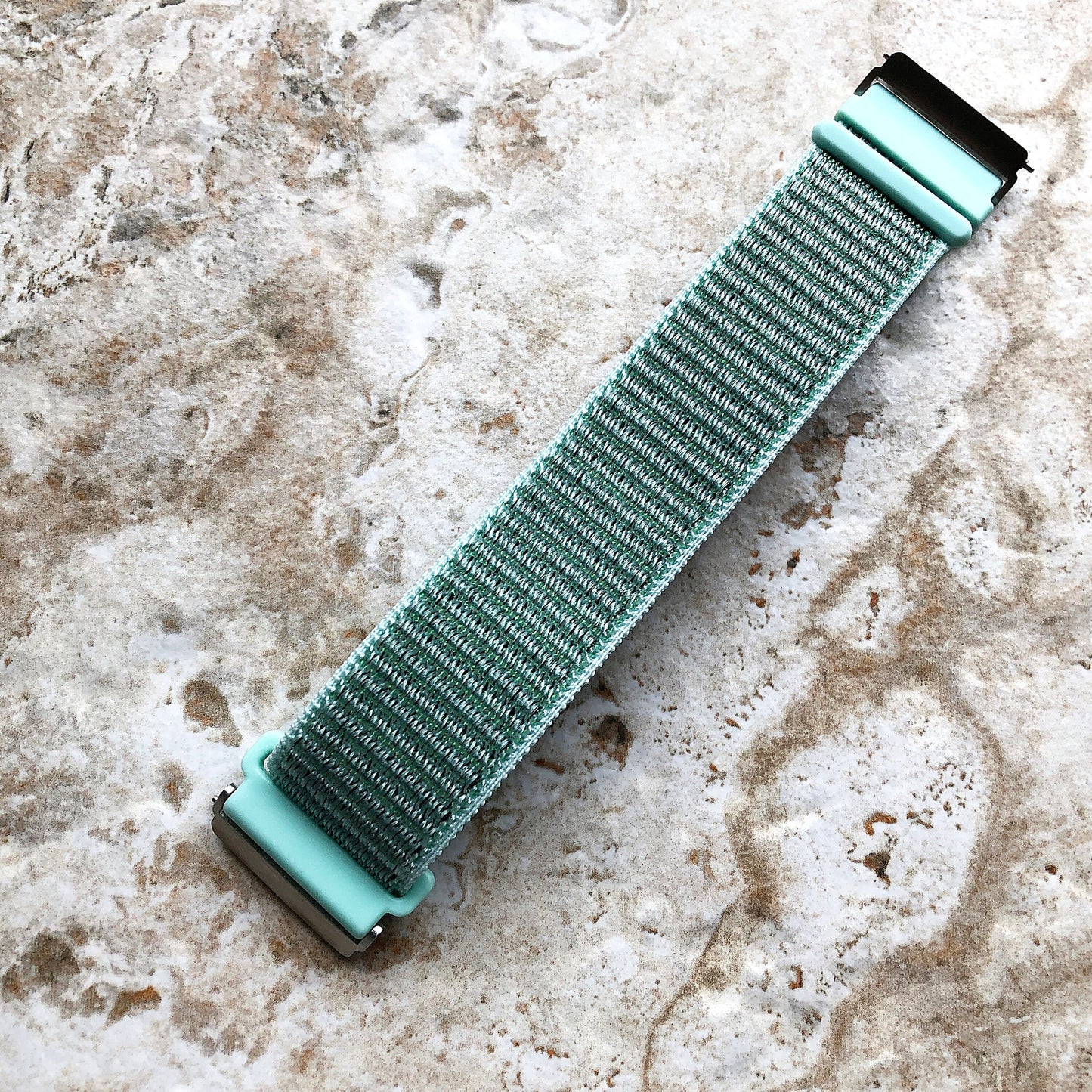 Fitbit Versa 2 3 4 Sense 2 Sports Band Marine Green Loop and Hook Strap Watch Bands Straps Adjustable Quick Adapters Silver Rose Gold Black
