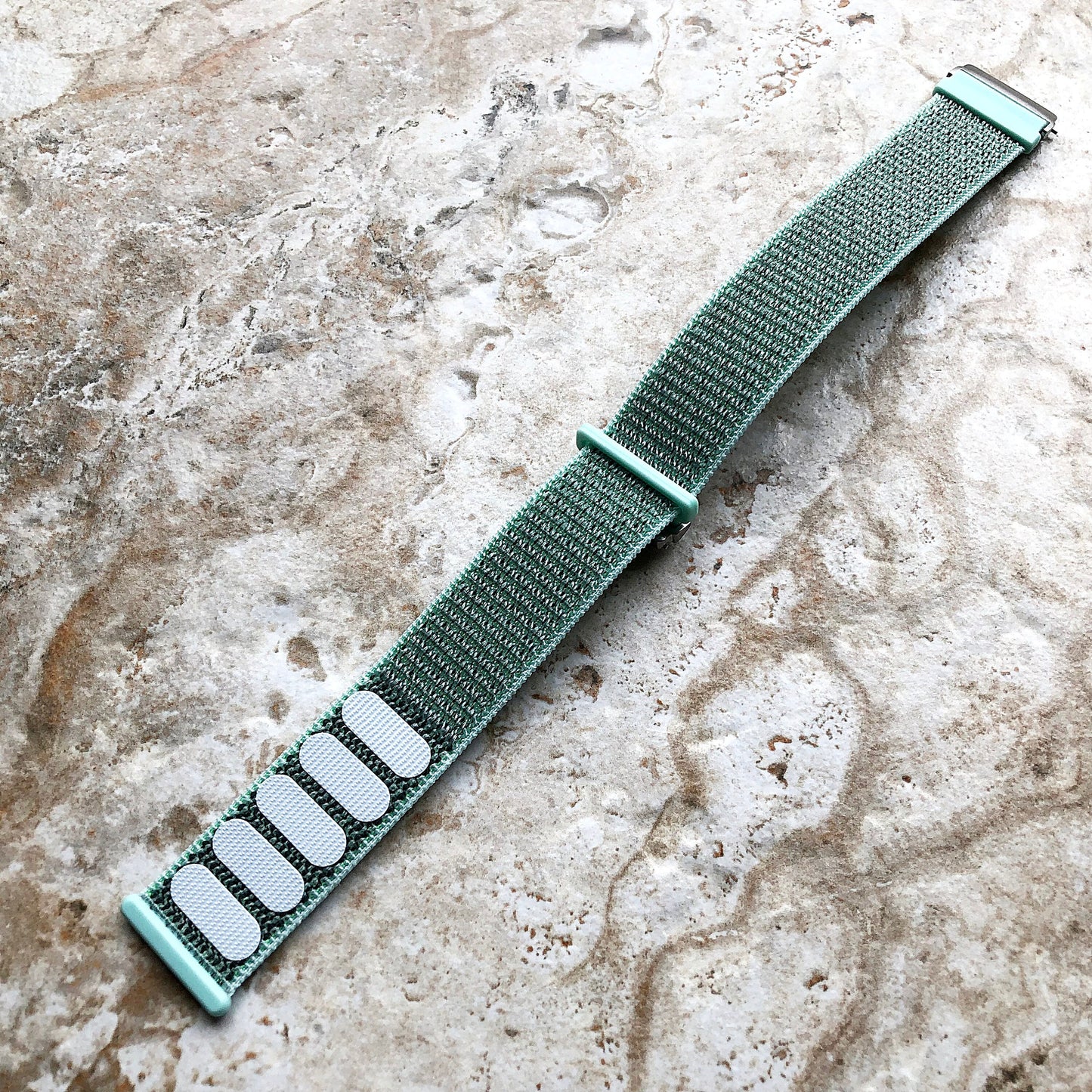 Fitbit Versa 2 3 4 Sense 2 Sports Band Marine Green Loop and Hook Strap Watch Bands Straps Adjustable Quick Adapters Silver Rose Gold Black