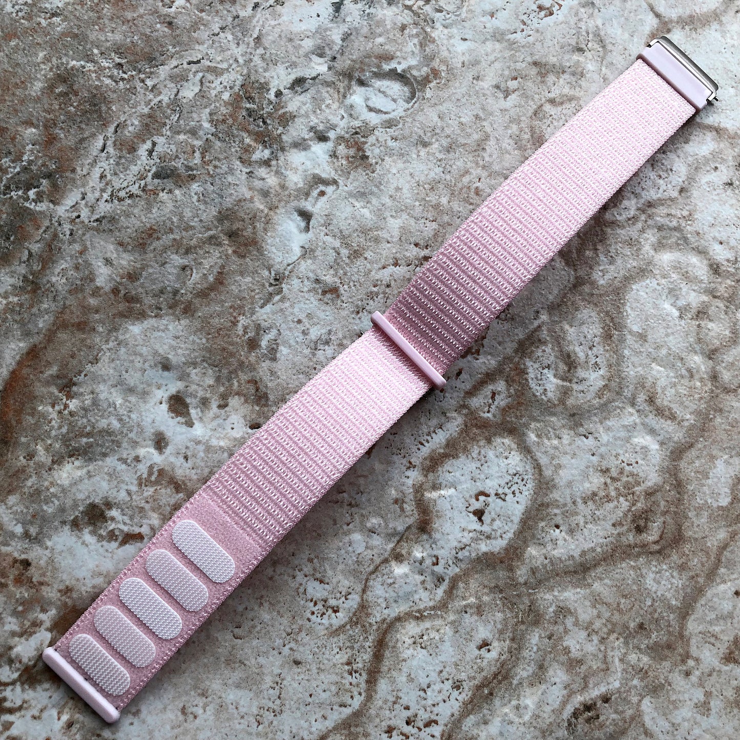 Versa 2 3 4 Sense 2 Pearl Pink Sports Loop Hook Band Strap Compatible with Fitbit Watch Adjustable and Quick Adapters Silver Rose Gold Black