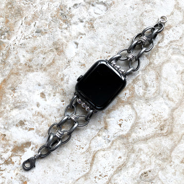 Apple Antique Silver Color Bracelet Chain Link for Watch Ultra 2 9 8 7 SE 6 5 4 3 2 1 Series 38mm 40 41 42mm 44mm 45mm 49mm Watch Band Strap
