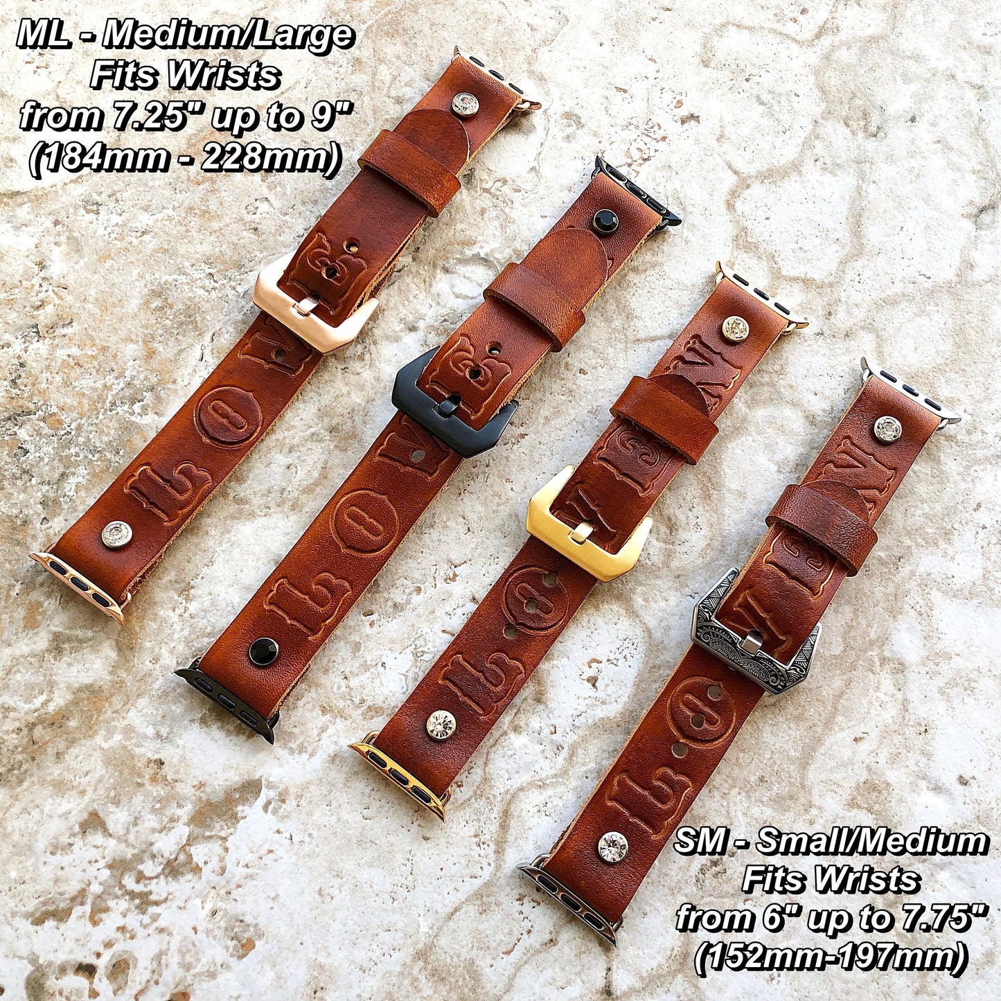 Apple Watch Band In Love with Crystals for iWatch Ultra 2 9 8 7 6 SE 5 4 3 2 1 38mm 40mm 41mm 42mm 44mm 45mm 49mm Leather Bracelet Strap