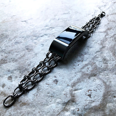 Fitbit Charge 2 New Bracelet Chain Link Compatible with Fitness Tracker Watch Band Tarnish Resistant Silver Stainless Steel 304Handmade