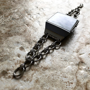 Fitbit Ionic New Bracelet Chain Link for Fitness Tracker Smartwatch Band Tarnish Resistant Silver Color Stainless Steel 304 Handmade Jewelry