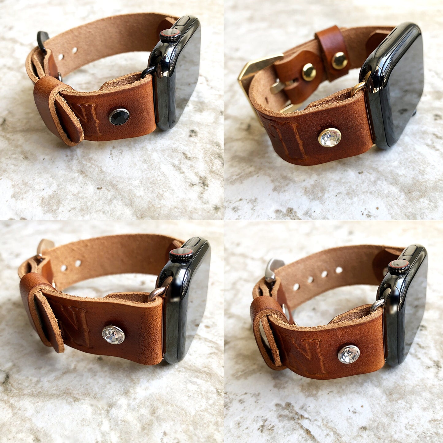 Apple Watch Band In Love with Crystals for iWatch Ultra 2 9 8 7 6 SE 5 4 3 2 1 38mm 40mm 41mm 42mm 44mm 45mm 49mm Leather Bracelet Strap