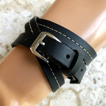 Apple Watch New Vintage Style Black Leather Band Strap Wrap Bracelet with Crystals for iWatch All Series 38mm 40mm 41mm 42mm 44mm 45mm 49mm