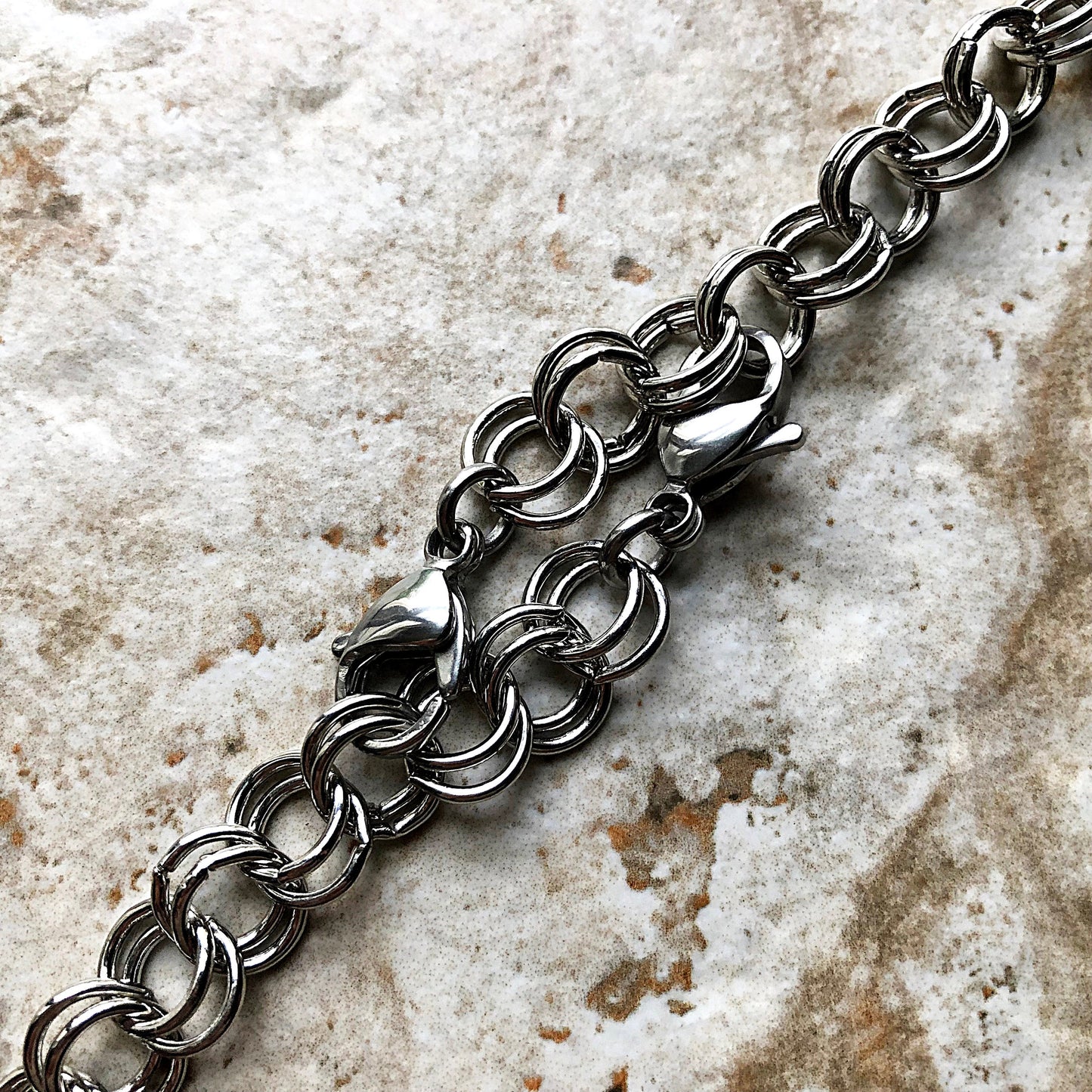Apple Watch Band for Ultra 2 9 8 7 6 SE 5 4 3 2 1 iWatch 38mm 40 41mm 42mm 44mm 45mm 49mm Double Round Links Chain Handmade Bracelet Jewelry