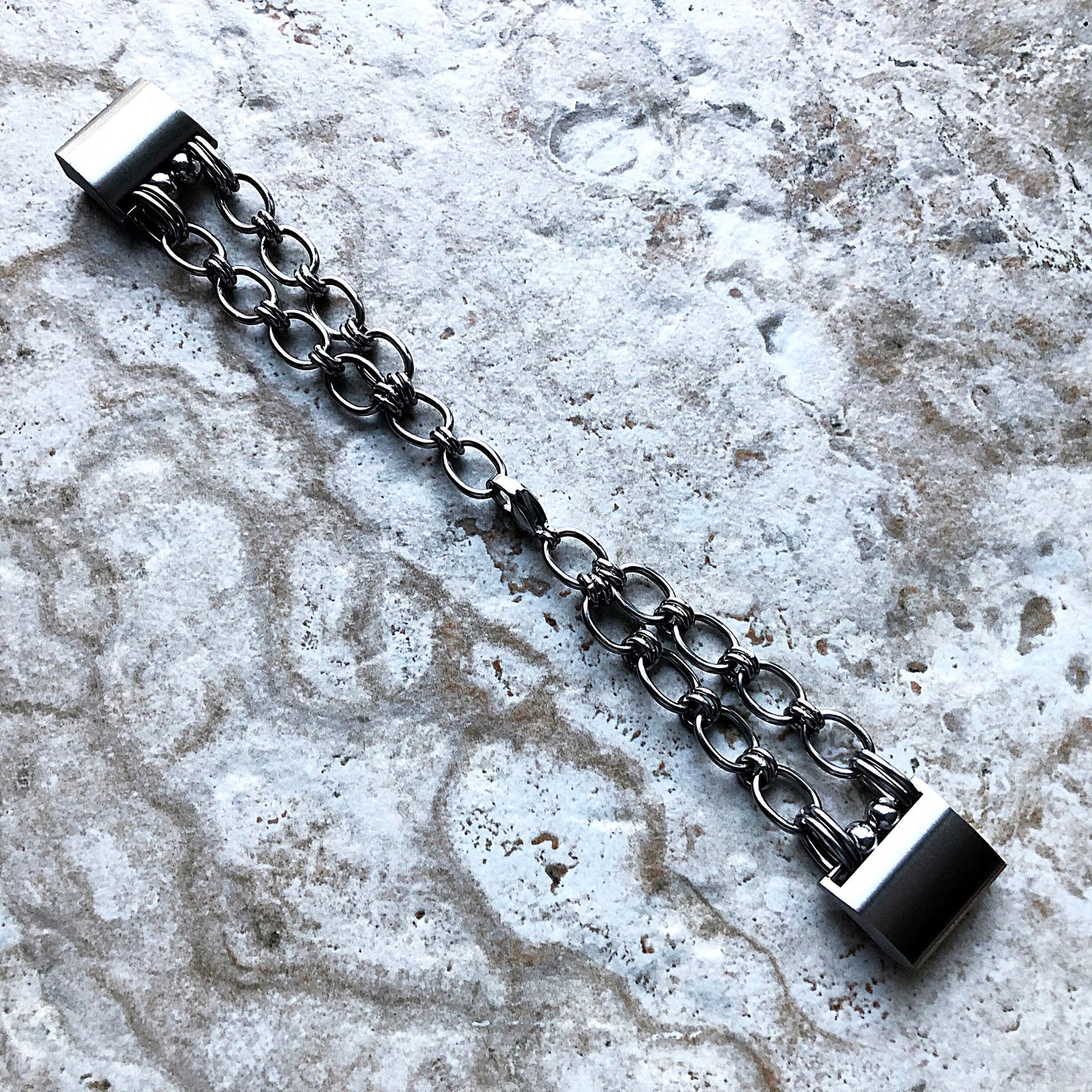 Fitbit Charge 6 5 4 3 2 New Bracelet Chain Link for Fitness Tracker Watch Band Tarnish Resistant Silver Stainless Steel Handmade Jewelry