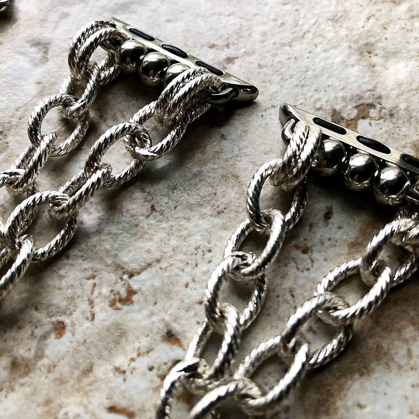 Apple Watch Bracelet Band for iWatch Ultra 2 49mm and 9 8 Series 41mm 45mm Case Twisted Wire Pattern Links Chain Handmade Jewelry Strap