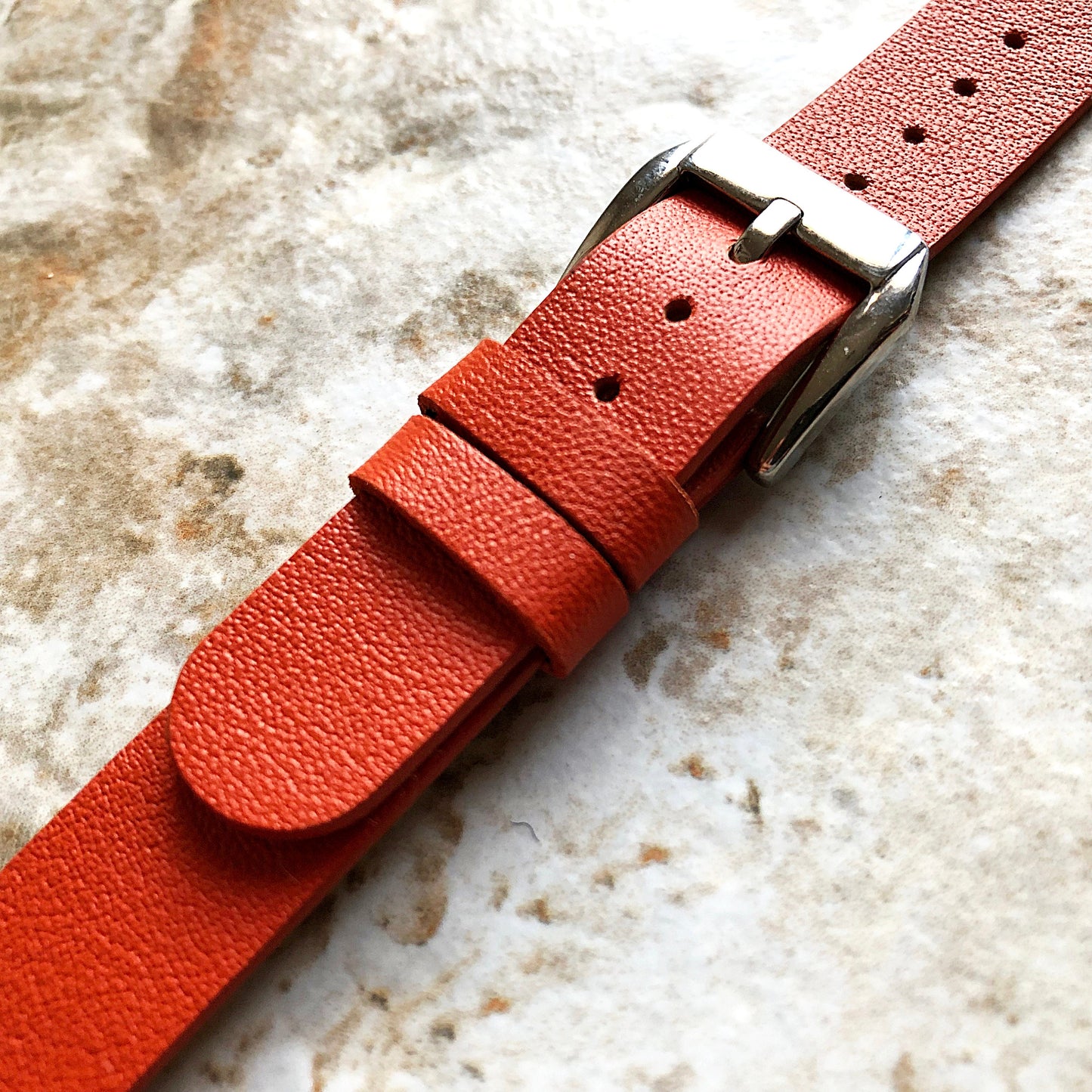 Fitbit Inspire HR and 2 Orange Soft Leather Band Strap for Fitness Tracker Wristband Wrap Bracelet Quick Release Silver Black Rose Gold