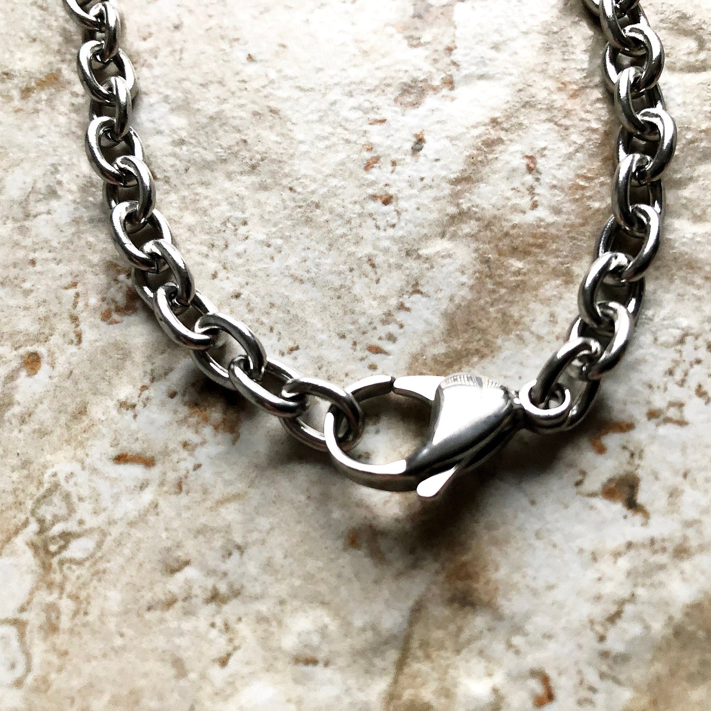 8mm x 6mm x 1.6mm Silver Shiny Color Stainless Steel Cable Chains Necklace Unisex Customisable Size Jewelry Tarnish Resistant Very Strong