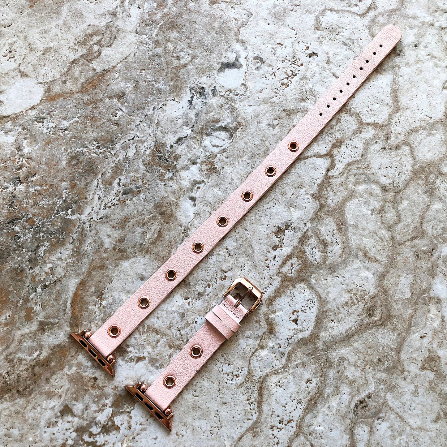 Apple Pink Double Wrap Band for iWatch All Series 38mm 40mm 41mm 42mm 44mm 45mm 49mm Case Twice Around Wrist Leather Bracelet Straps GM