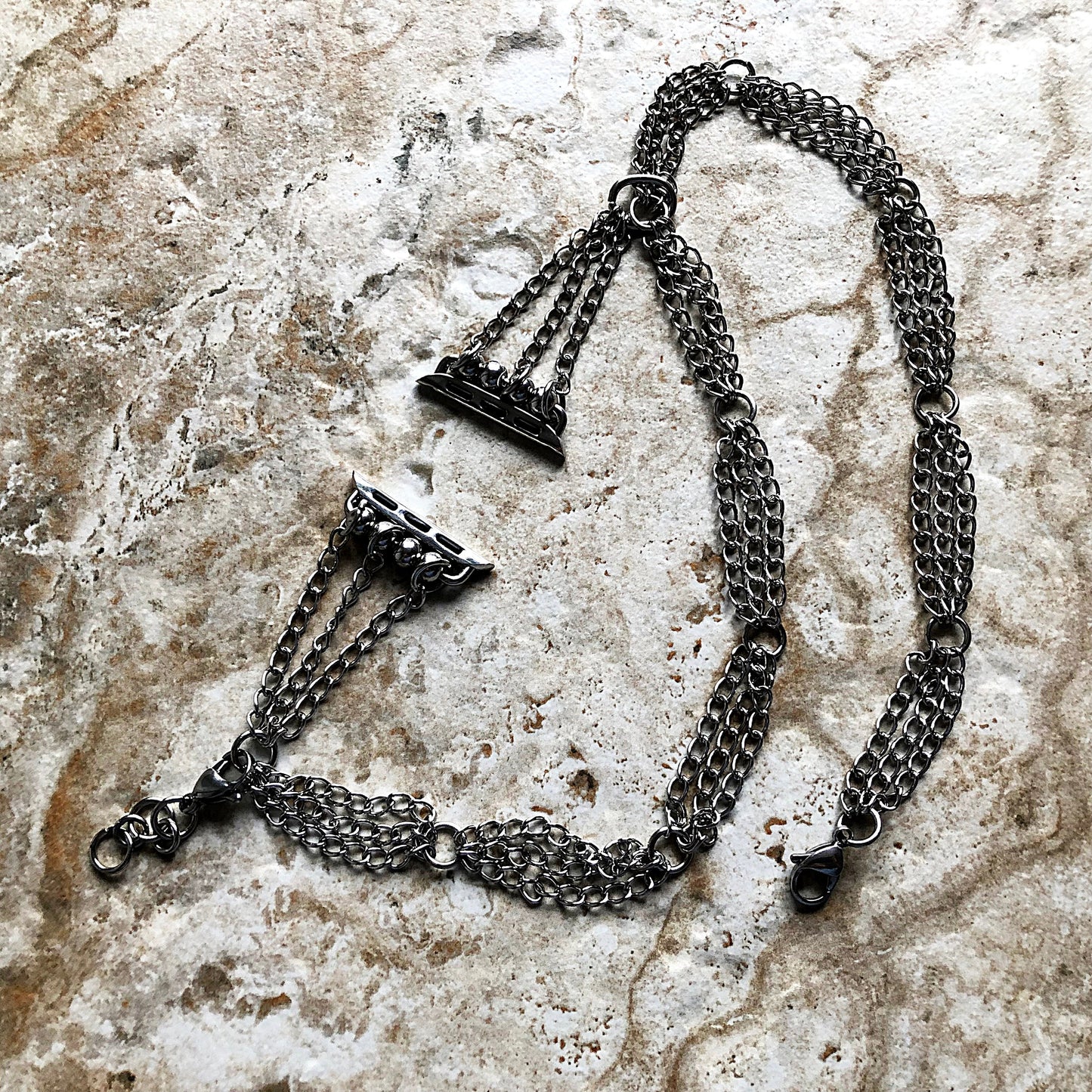 Apple New Curb Chain with Soldered Links Bracelet for iWatch Ultra 2 49mm and 9 8 Series 41mm 45mm Case Stainless Steel Jewelry Band Strap