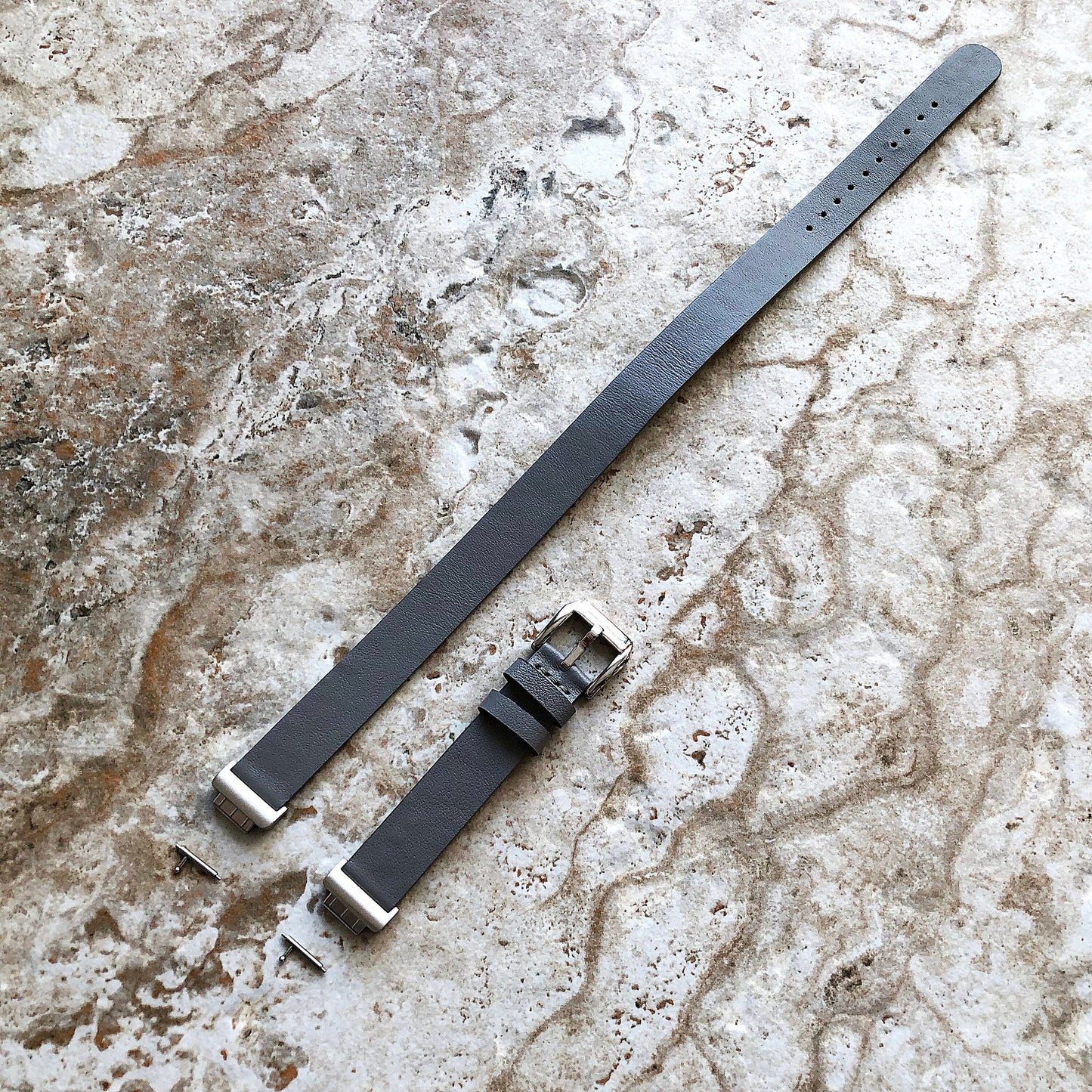 Fitbit Inspire HR and 2 Gray Soft Leather Band Strap for Fitness Tracker Wristband Twice Wrap Bracelet Quick Release Silver Black Rose Gold