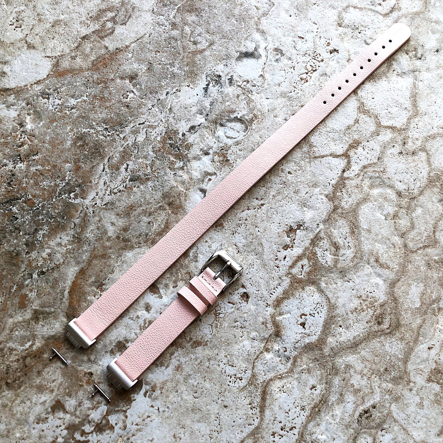 Fitbit Inspire HR and 2 Pink Soft Leather Band Strap for Fitness Tracker Wristband Twice Wrap Bracelet Quick Release Silver Black Rose Gold