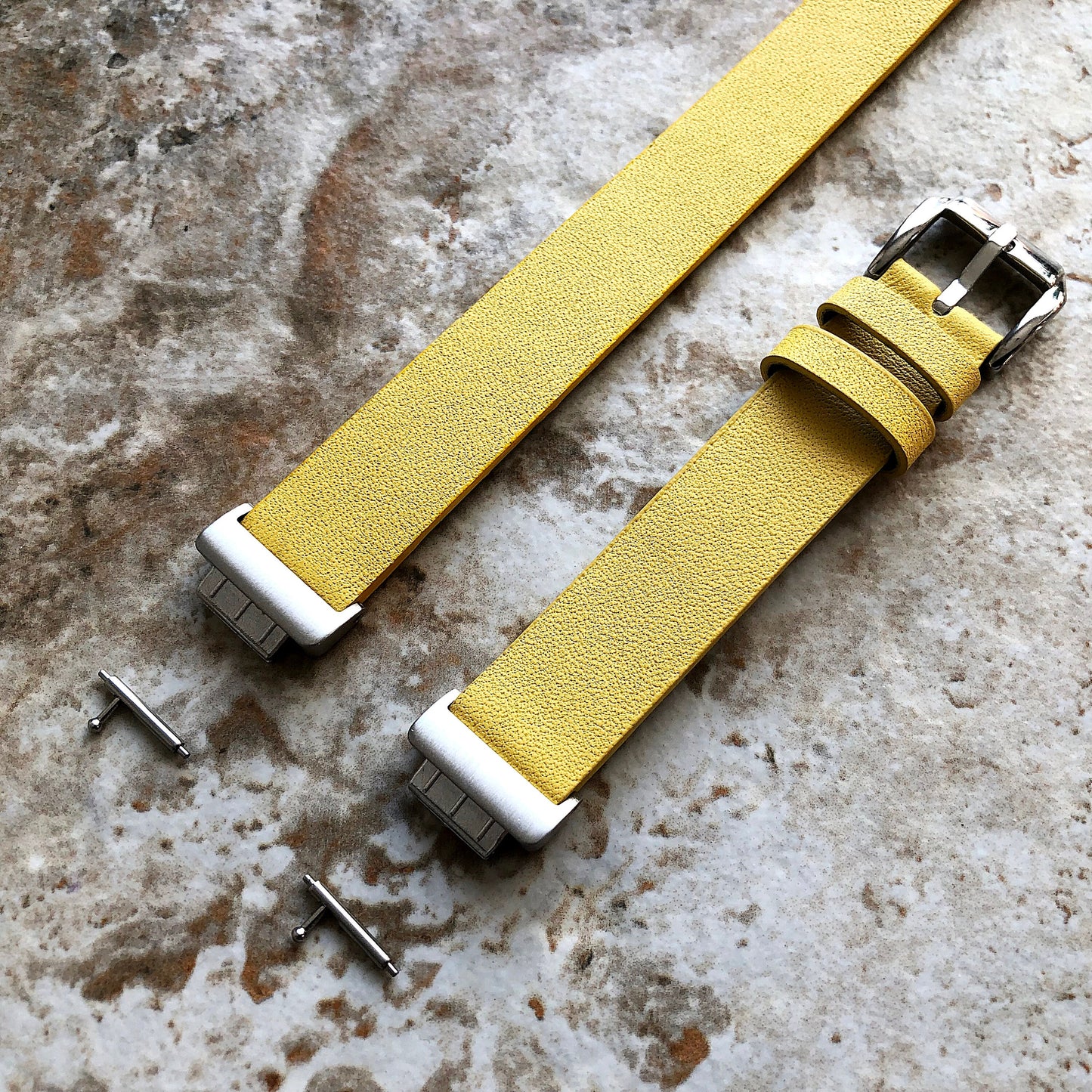 Fitbit Inspire HR / 2 Yellow Soft Leather Band Strap for Fitness Tracker Wristband Twice Wrap Bracelet Quick Release Silver Black Rose Gold