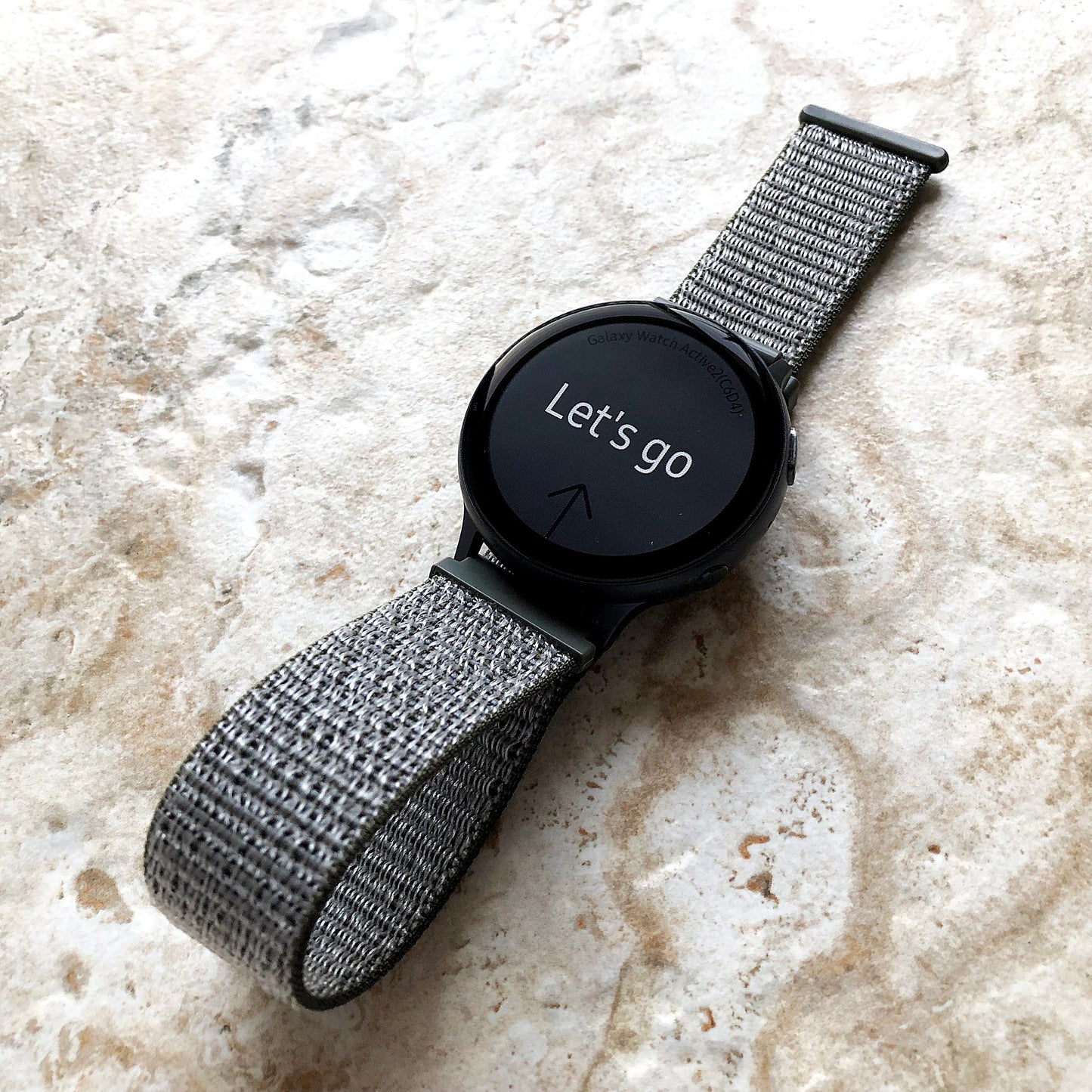 Samsung Green Olive Band for Galaxy Watch Active 2 40mm 42mm 44mm Adjustable Sports Loop and Hook Watch Strap Wristband Quick Release Pins