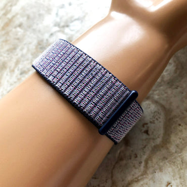 Midnight Blue Nylon Band for Samsung Watch 7 6 5 4 40mm 44mm 45mm Classic 42 43 46mm 47mm Adjustable Loop Hook Strap Quick Release Pins B20