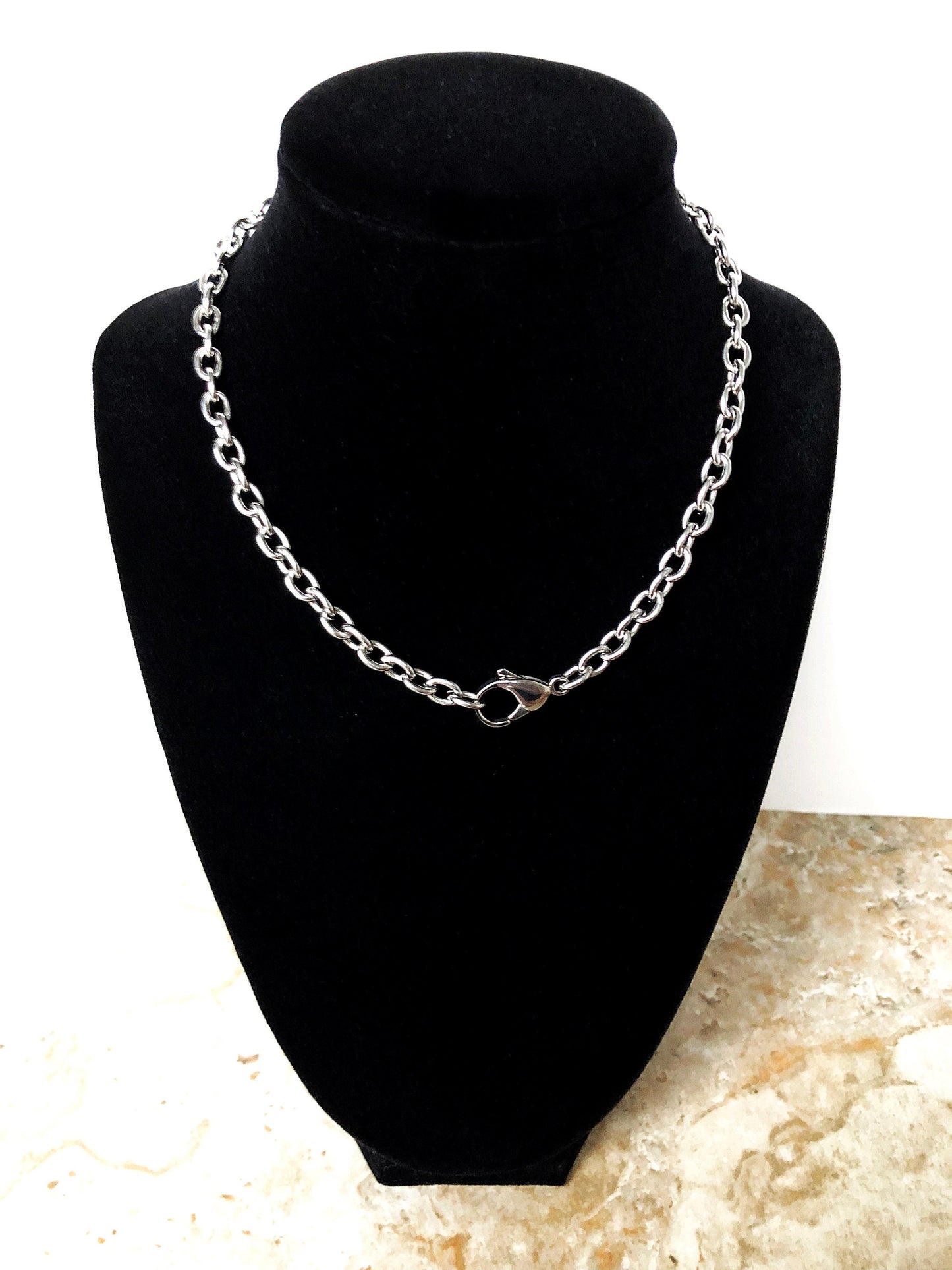 13mm x 9mm x 2mm Silver Shiny Color Stainless Steel Cable Chains Necklace Unisex Customisable Size Jewelry Tarnish Resistant Very Strong