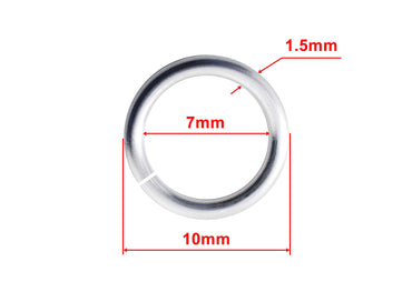 50pcs 10mm 14 Gauge Stainless Steel Open Jump Rings Precisely Cuted High Quality Polished Silver Color Craft Supplies Jewelry Making Beading