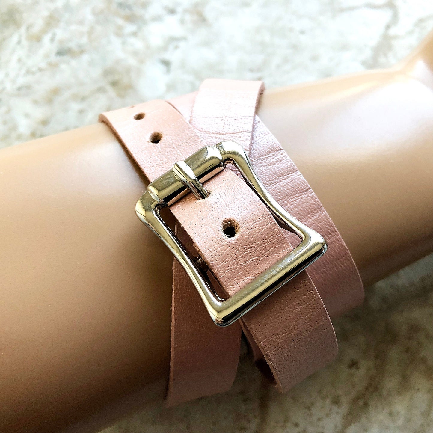 Apple Rose Gold Color Triple Wrap Around Wrist Leather Band for iWatch Ultra 2 49mm and 9 8 Series 41mm 45mm Case Edition Bracelet Straps