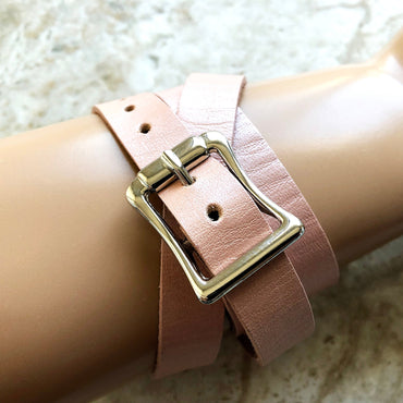 Apple Rose Gold Color Triple Wrap Around Wrist Leather Band for iWatch Ultra 2 49mm and 9 8 Series 41mm 45mm Case Edition Bracelet Straps