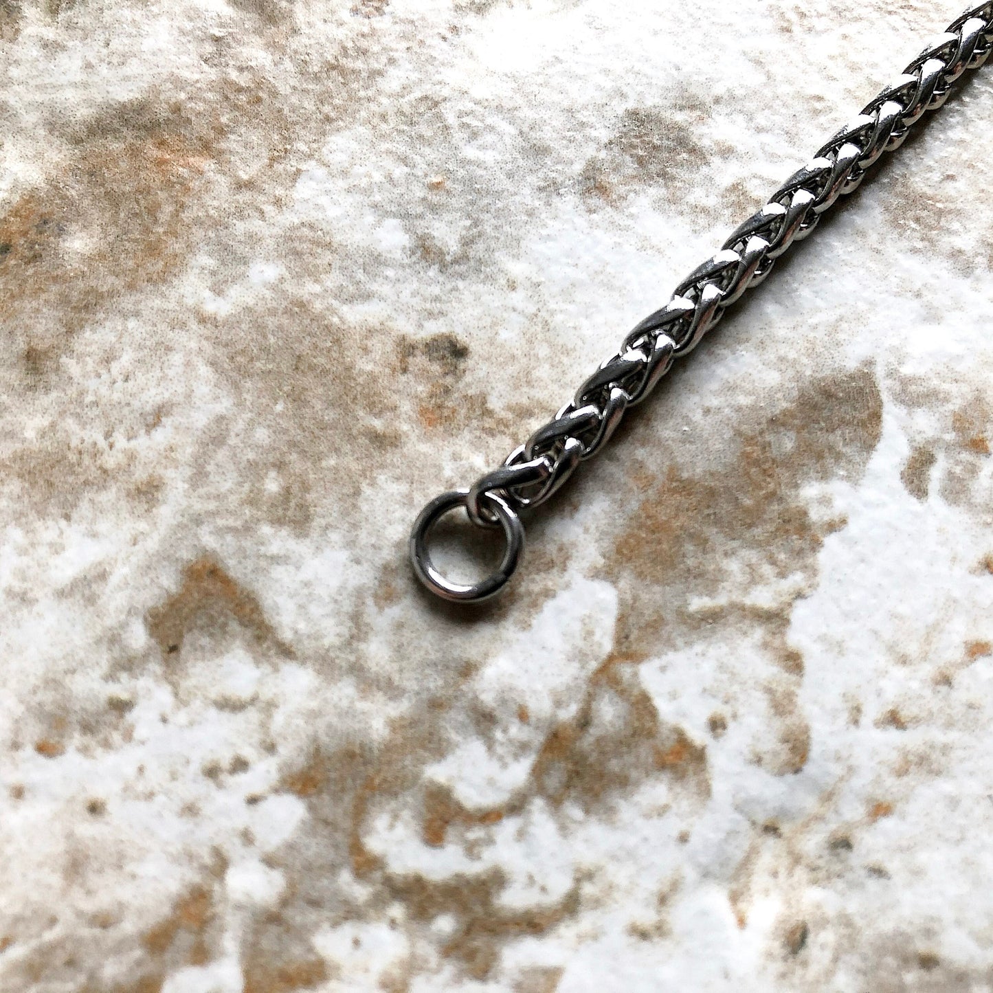6mm Wheat Silver Shiny Color Stainless Steel Curb Chains Necklace Round Spiga Unisex Customisable Size Jewelry Tarnish Resistant Very Strong