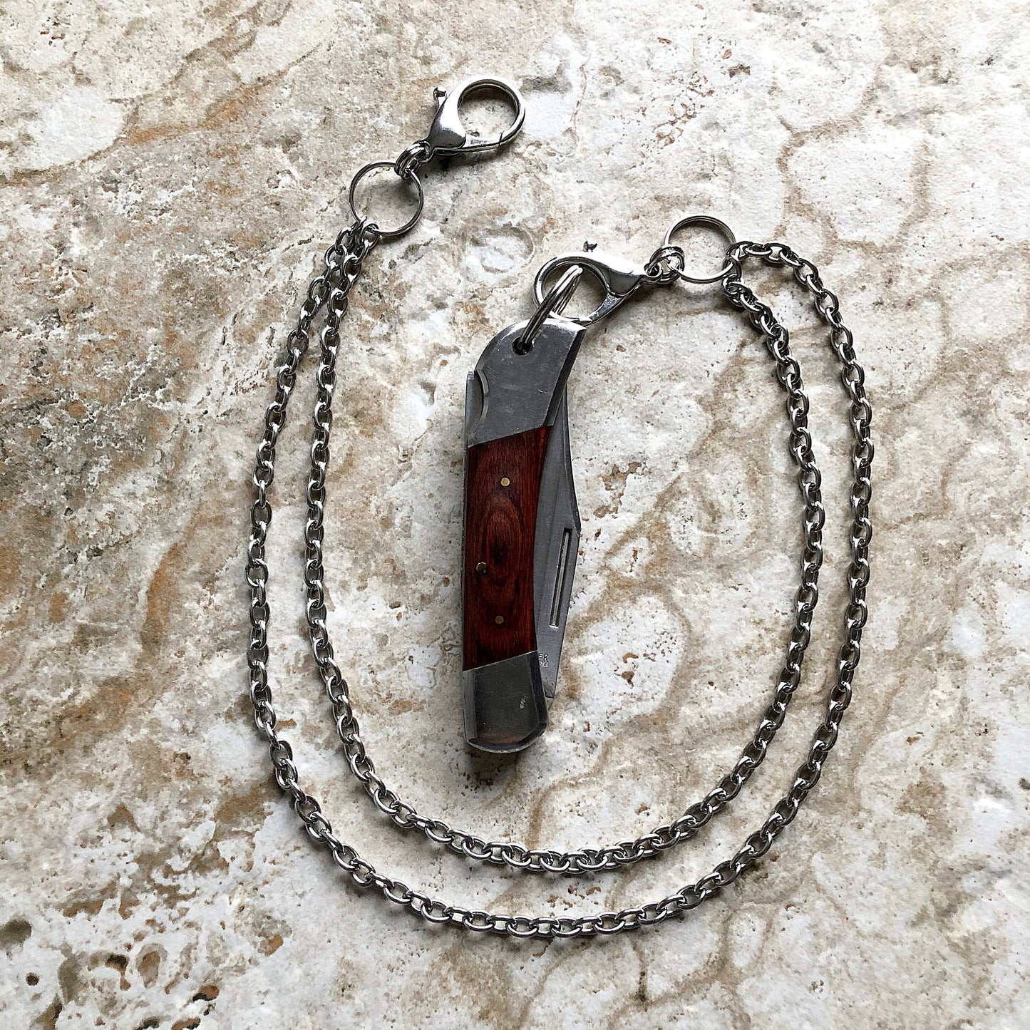 21" Inches 54cm Fashion Chain Wallet Double Rolo Silver Shiny Color Stainless Steel Cable Unisex Customisable Tarnish Resistant Very Strong
