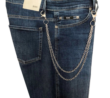 21" Inches 54cm Fashion Chain Wallet Double Rolo Silver Shiny Color Stainless Steel Cable Unisex Customisable Tarnish Resistant Very Strong