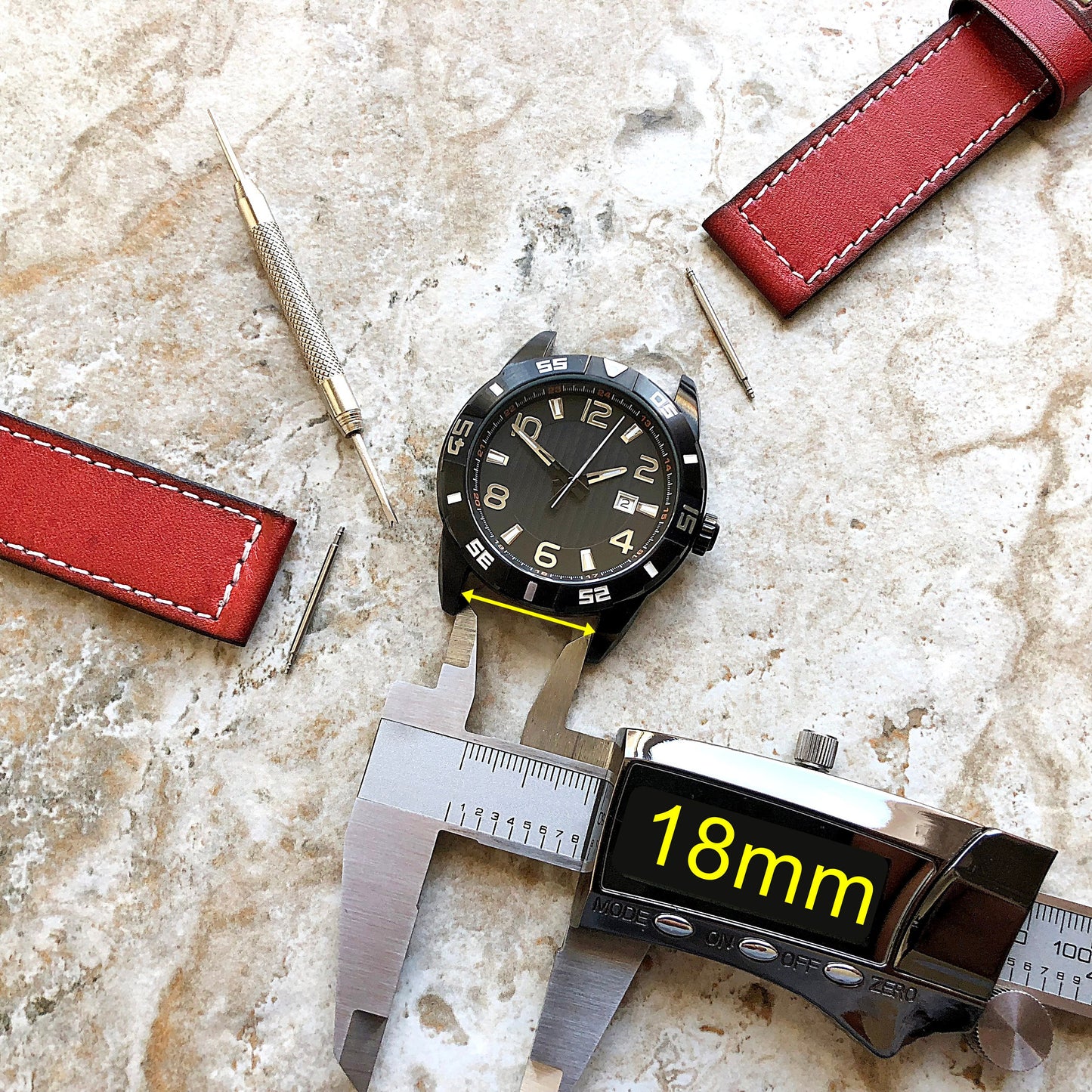 Garmin Dark Brown Leather Band for Forerunner 265S 255S Vivoactive 4S Vivomove 3S Captain Marvel Rey Tooled Embossed Handmade -B18