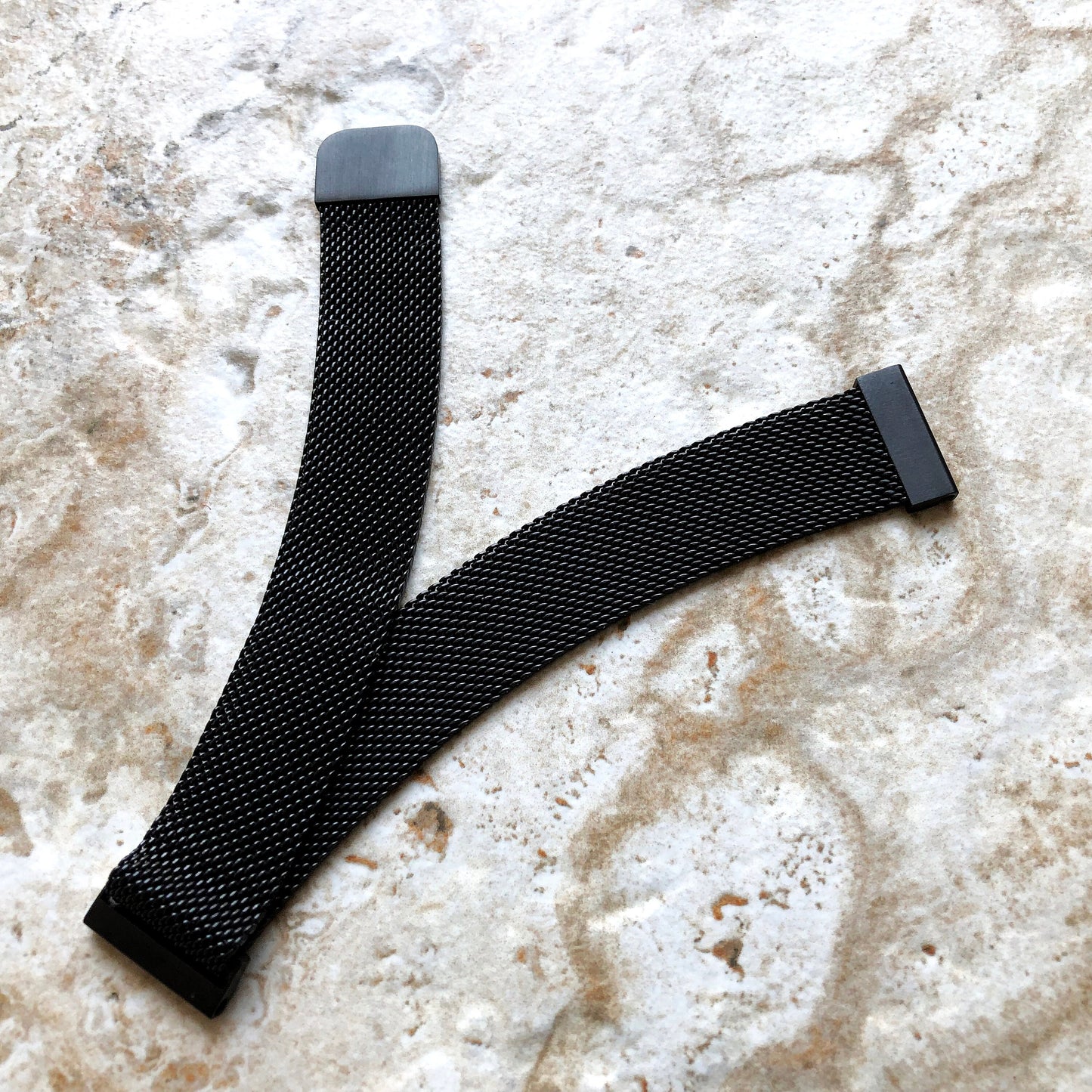 Garmin Black Band Compatible for Forerunner 265S 255S Captain Marvel Rey Venu 3S 2S Vivoactive 4S Vivomove 3S St Steel Milanese Mesh B18