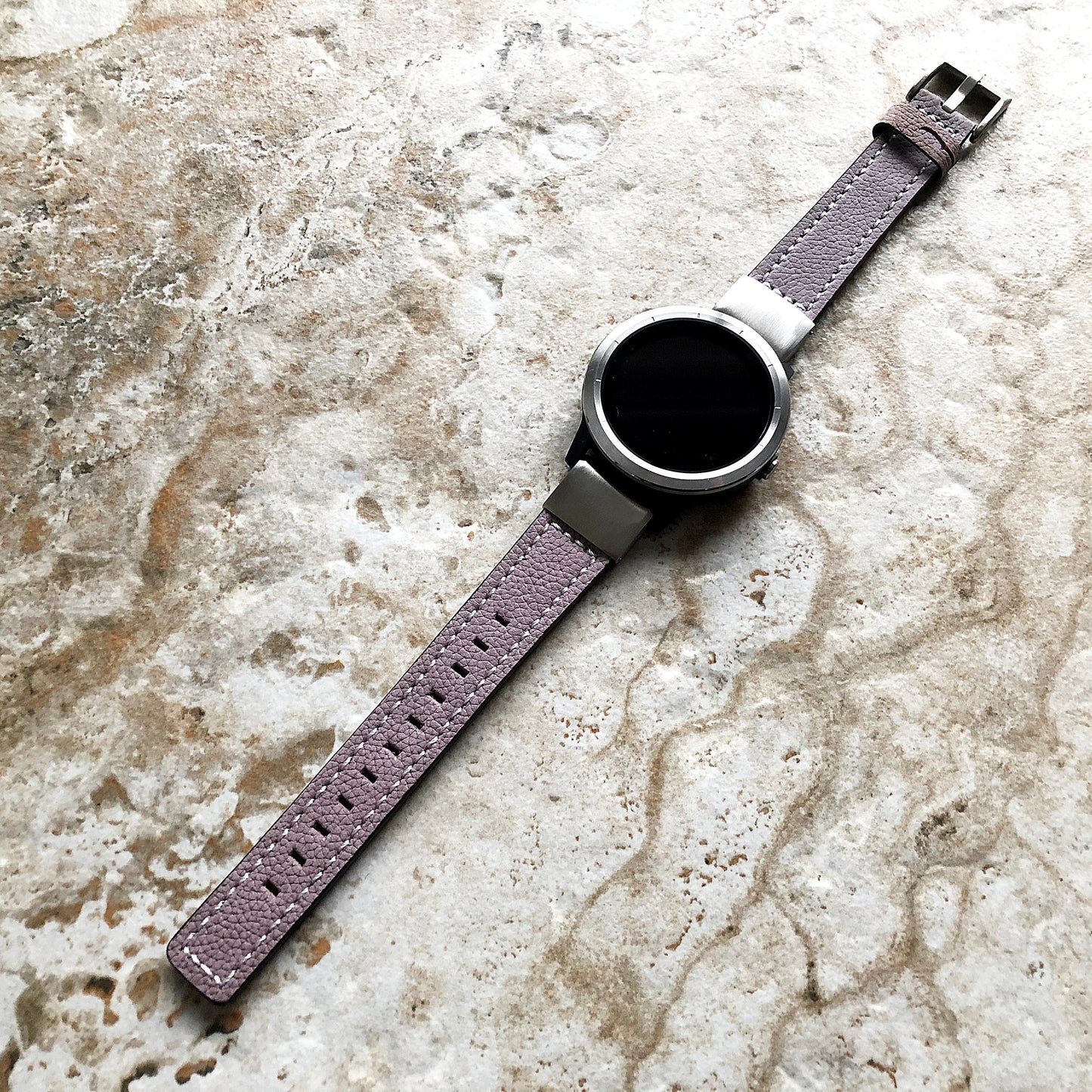 Garmin Purple Suede Stitched Band for epix Pro Gen 2 42mm and fenix 6S Pro 5S fenix 5S Plus Leather Quick Fit Bracelet Watch Strap A20B18