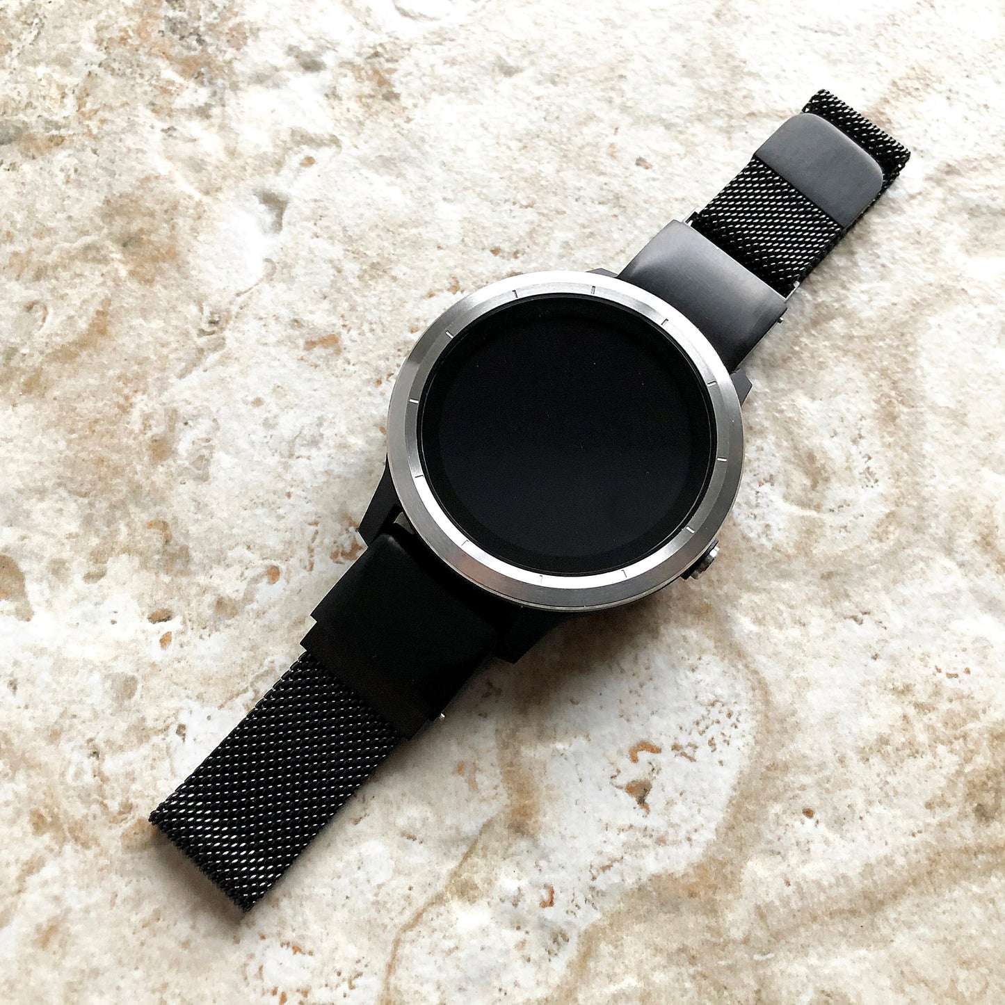 Garmin Black Color Band for D2 Delta S Instinct 2S Descent Mk2S Mk3 Mk3i 43mm Approach S70 42mm St Steel Milanese Quick Fit Strap A20-B18