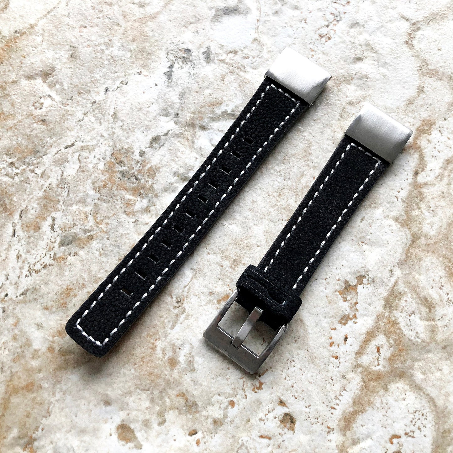 Garmin Black Suede Stitched Band for epix Pro Gen 2 42mm and fenix 6S Pro 5S fenix 5S Plus Leather Quick Fit Bracelet Watch Strap A20B18