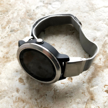 Garmin Silver Color Band for D2 Delta S Instinct 2S Descent Mk2S Mk3 Mk3i 43mm Approach S70 42mm St Steel Milanese Quick Fit Strap A20-B18