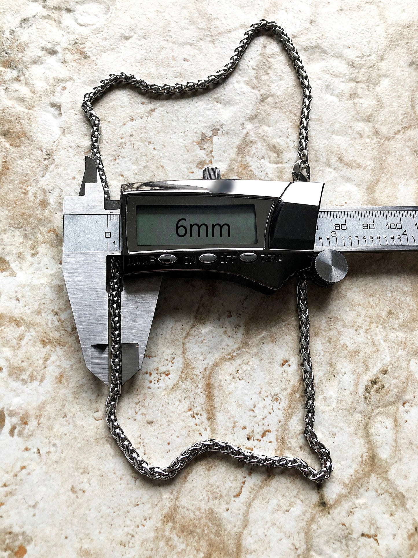 6mm Wheat Silver Shiny Color Stainless Steel Curb Chains Necklace Round Spiga Unisex Customisable Size Jewelry Tarnish Resistant Very Strong