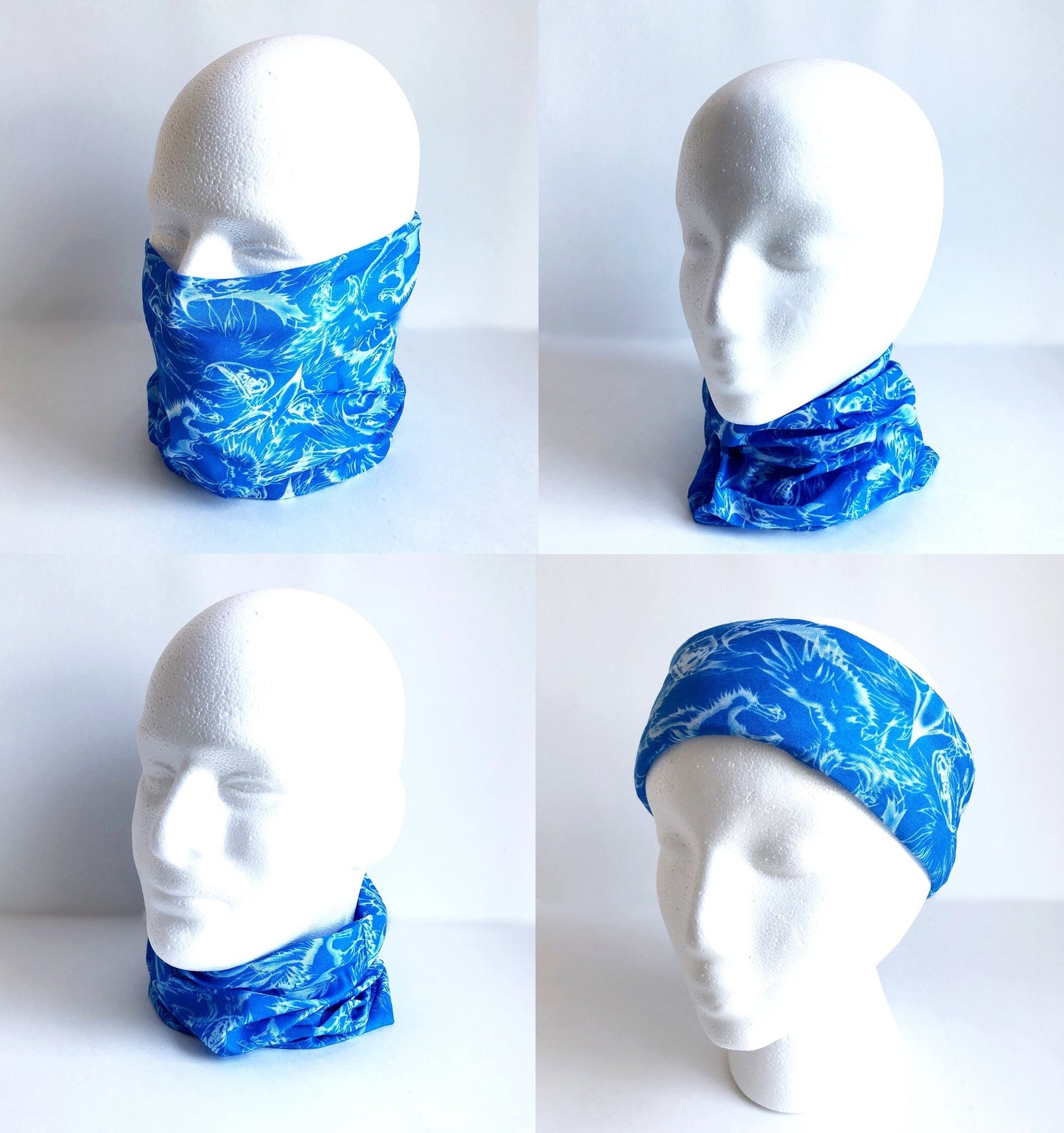 Blue Waves Face Mask Scarf New Multi Functional Seamless Protective Covering Elastic Neck Gaiter Bandana Breathable Balaclava Head Wear N98