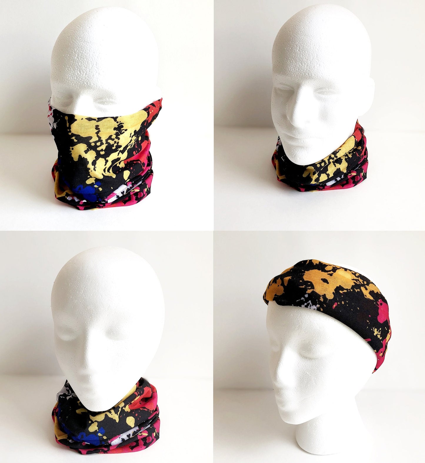 Splash Paint Face Mask Scarf New Multi Functional Seamless Protective Covering Elastic Neck Gaiter Bandana Breathabl Balaclava Head Wear N30