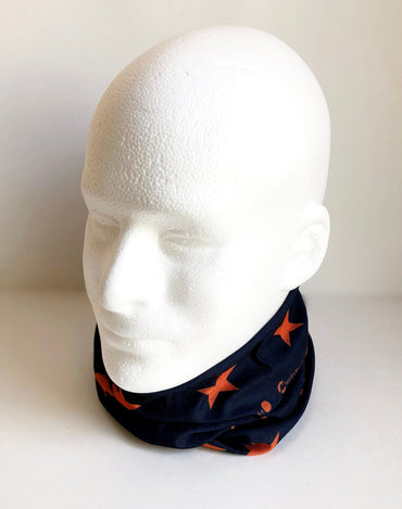Orange Stars Face Mask Scarf Multi Functional Seamless Protective Covering Elastic Neck Gaiter Bandana Breathable Balaclava Head Wear N194
