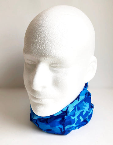 Blue Camo Face Mask New Scarf Multi Functional Seamless Protective Covering Elastic Neck Gaiter Bandana Breathable Balaclava Head Wear N206