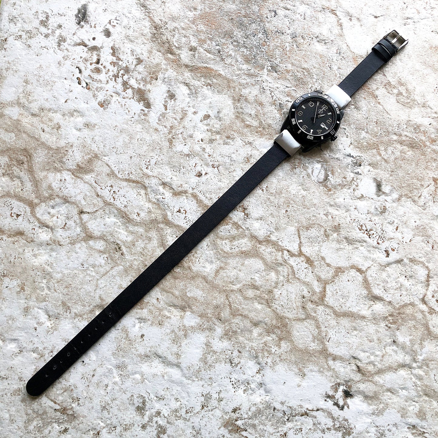Garmin Black Double Wrap Band for D2 Delta S Instinct 2S Descent Mk2S Mk3 Mk3i 43mm Approach S70 42mm Leather Quick Fit Watch Strap A20-B18