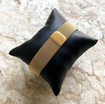 Garmin Gold Color Band Compatible with fenix 8 43mm 7S Pro Solar Sapphire fenix 6S Pro Stainless Steel Milanese Mesh Quick Fit Strap A20-B18