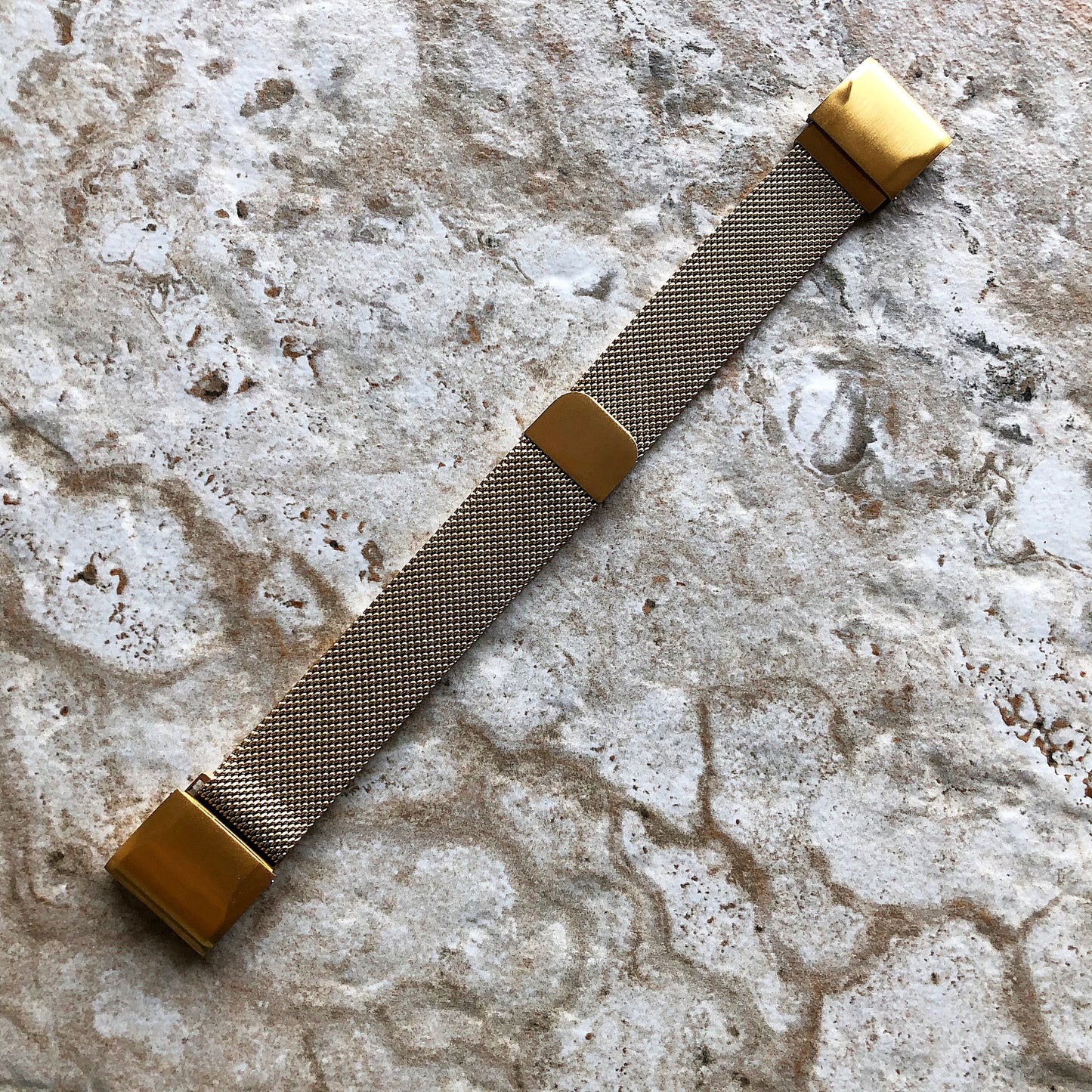 Gold Color Garmin Band Compatible with D2 Tactix 7 Pro Bravo Charlie Delta Stainless Steel Milanese Mesh Quick Fit Watch Straps A26-B22