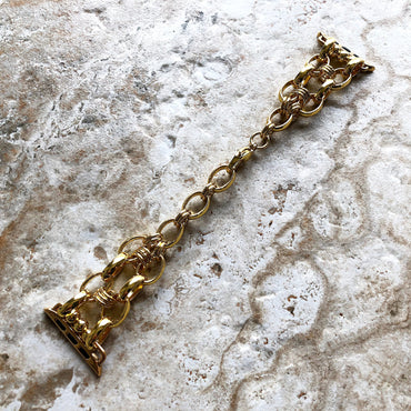 New Apple Watch Band Bracelet Convex Chain Link Stainless Steel Gold Color Ultra 2 9 8 7 SE 6 5 4 3 2 iWatch 38 40 41mm 42mm 44mm 45mm 49mm