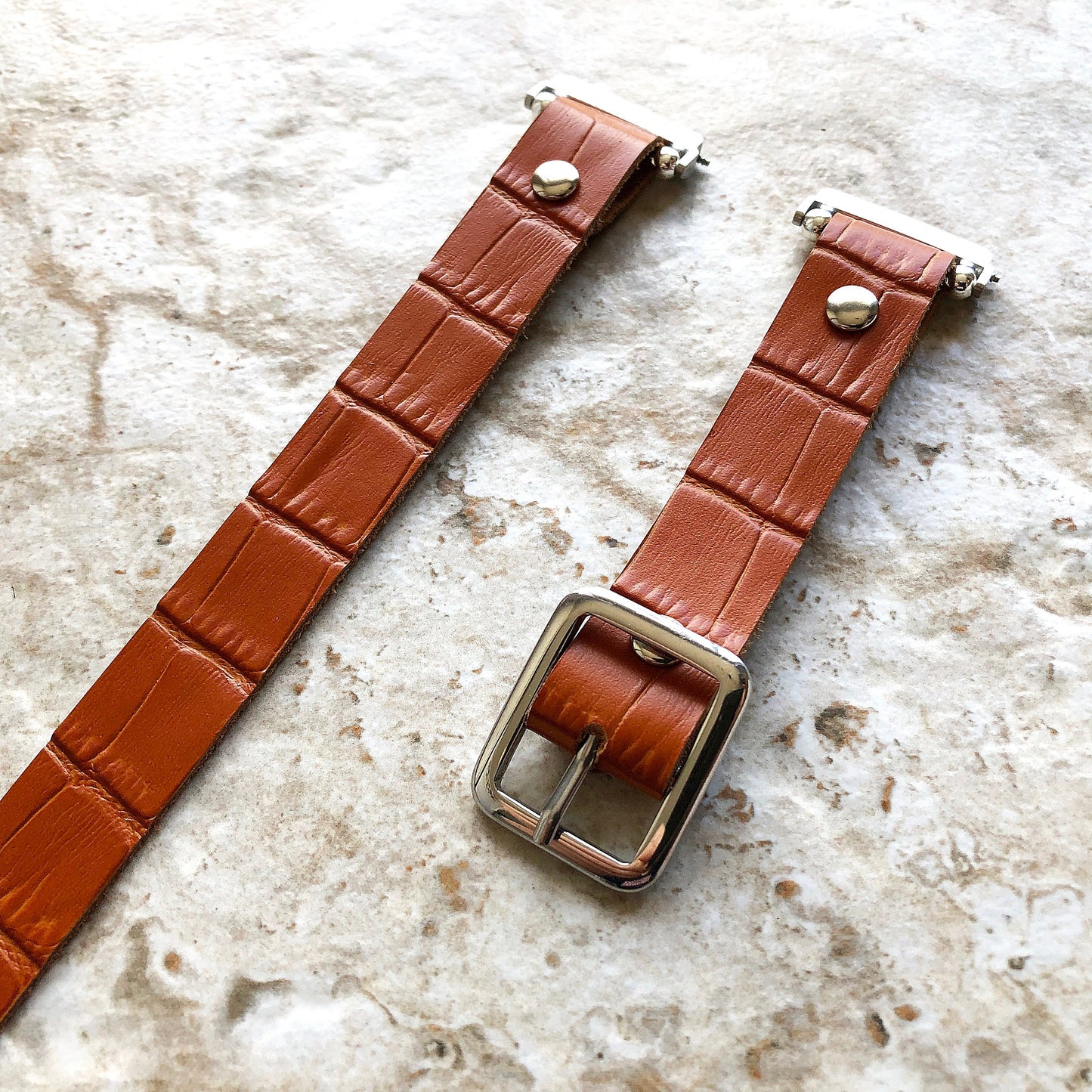 Brown Fitbit Versa 2 3 4 Sense 2 Band Crocodile Alligator Pattern Leather Bracelet Triple Wrap Around Wrist Straps Silver Rose Gold Black