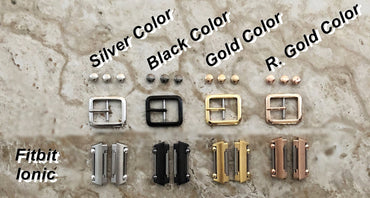 Fitbit Ionic Smartwatch Black Crocodile Alligator Pattern Embossed Leather Bracelet Band Triple Wrap Around Wrist Strap Silver Rose Gold