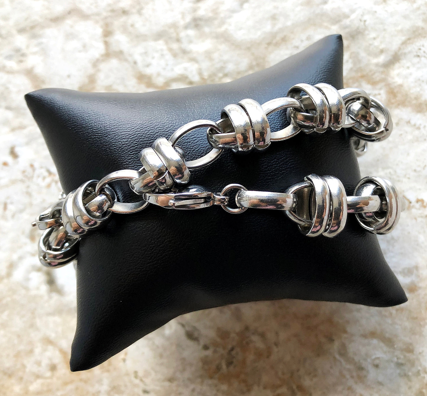 Apple Watch Band Bracelet for iWatch Ultra 2 9 8 7 6 5 4 3 2 1 Case 38mm 40mm 41mm 42mm 44mm 45mm 49mm Double Chain Links Silver St Steel