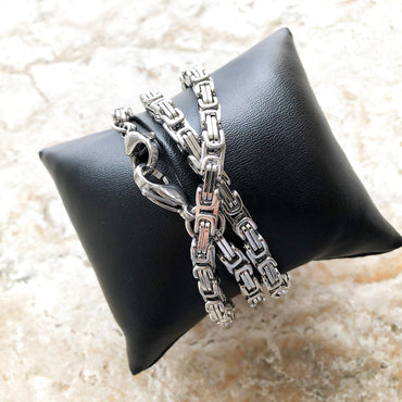 Apple Watch Band Bracelet for iWatch Ultra 2 9 8 7 6 SE 5 4 3 2 1 Byzantine 4mm Chain 38mm 40mm 41mm 42mm 44mm 45mm 49mm Case St Steel Strap